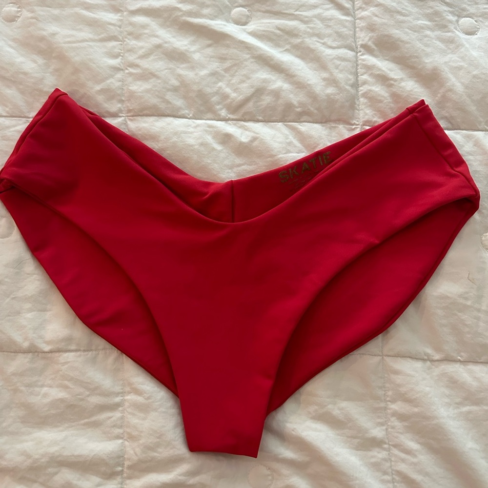 Skatie Red Bikini Bottom